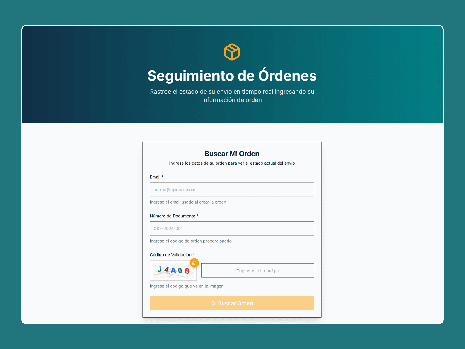 Web con tracking de pedidos para Global Shipping Forwarder — imagen 3