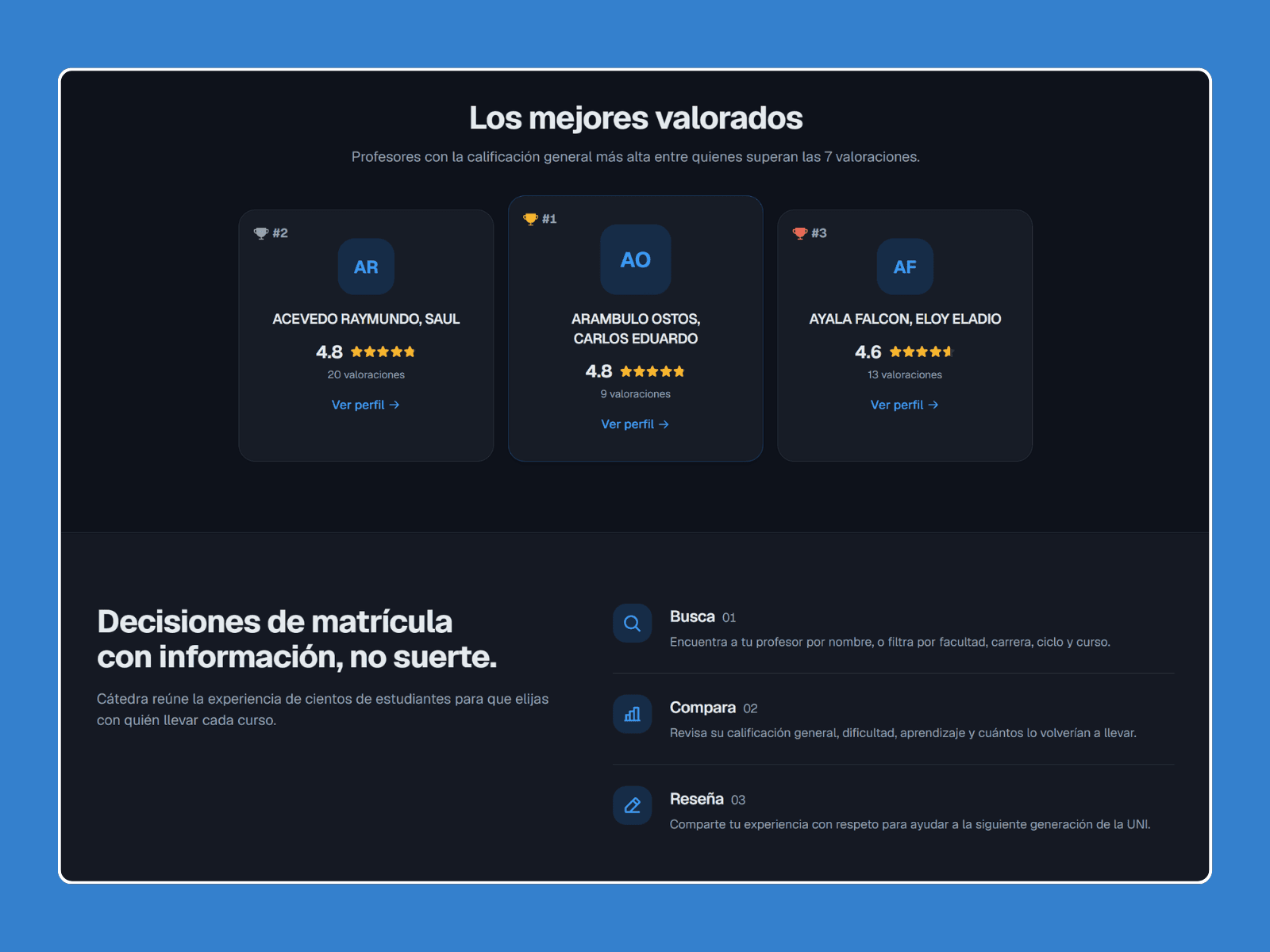Califica Profesores: matricularse con información real — imagen 2