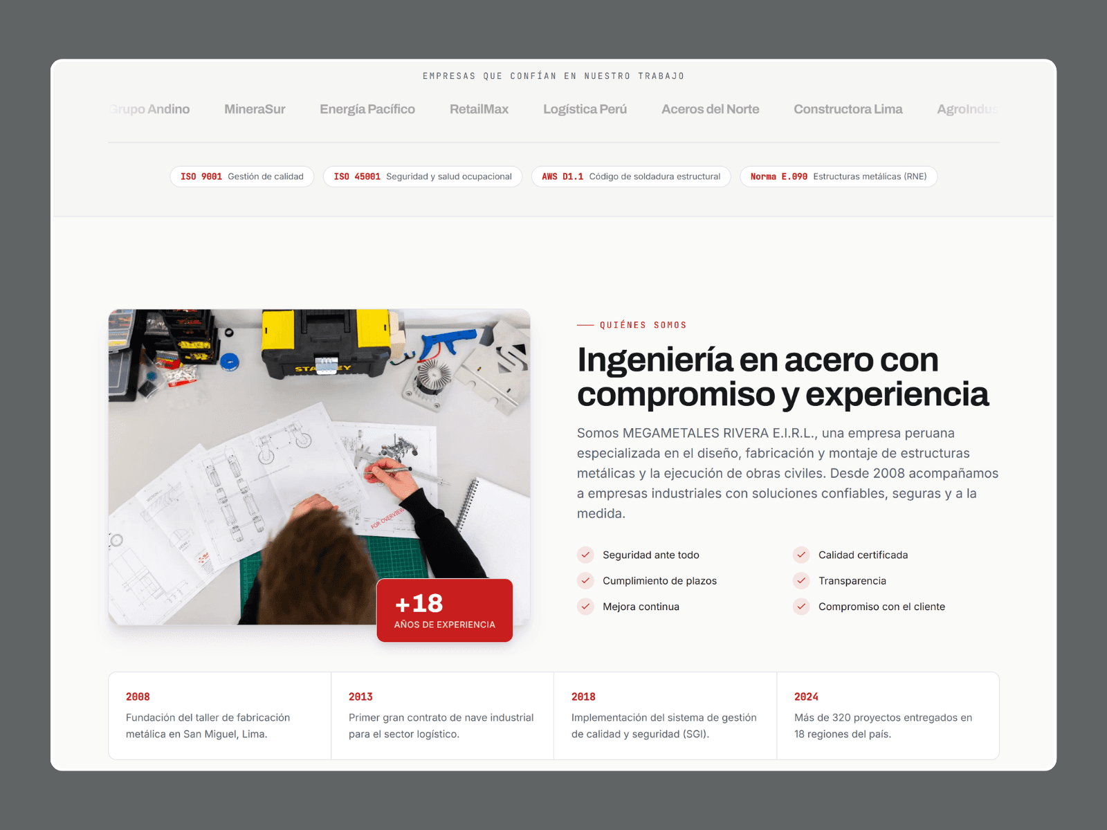 Presencia web profesional para Megametales — imagen 1